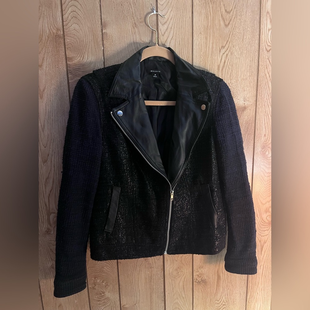 I love Ronson faux leather and tweed jacket
